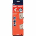 All-Source 6-Outlet 450J Tan Power Surge Strip with 4 Ft. Cord LTS-6HS/A14